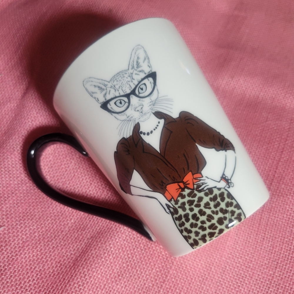 Fashionista Hipster Classy Cat Mug